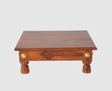 Vinayak Wooden Pooja Chowki - Furniselan - Maple-Finish