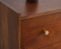 Wellington Solid Wood Chest of Drawer Furniselan-Brown-Finish