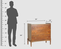 Wellington Solid Wood Chest of Drawer Furniselan-Brown-Finish