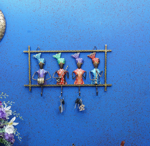 Yellow Musician Handpainted Key Hanger Set of 4 - Furniselan