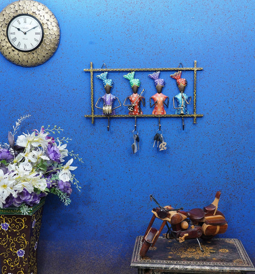 Yellow Musician Handpainted Key Hanger Set of 4 - Furniselan